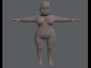 base mesh woman 08 3D Model