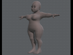 base mesh woman 08 Model 3D