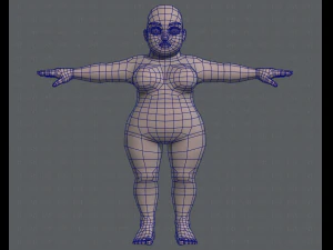 base mesh woman 08 3D Model