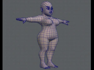 base mesh woman 08 3D Model