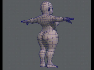 base mesh woman 08 3D Model