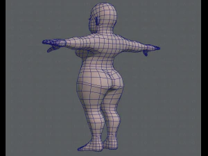 base mesh woman 08 3D Model