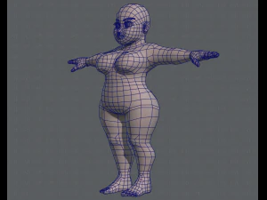 base mesh woman 08 3D Model