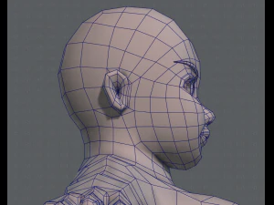 base mesh woman 08 3D Model