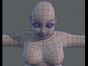 base mesh woman 08 3D Model