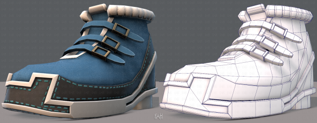shoes cartoonv20 3D मॉडल .c4d .max .obj .3ds .fbx .stl .blend 