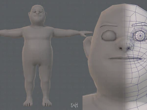 base mesh man character v05 3D Model