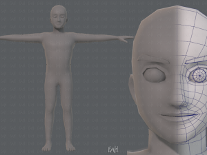base mesh man character v06 3D मॉडल
