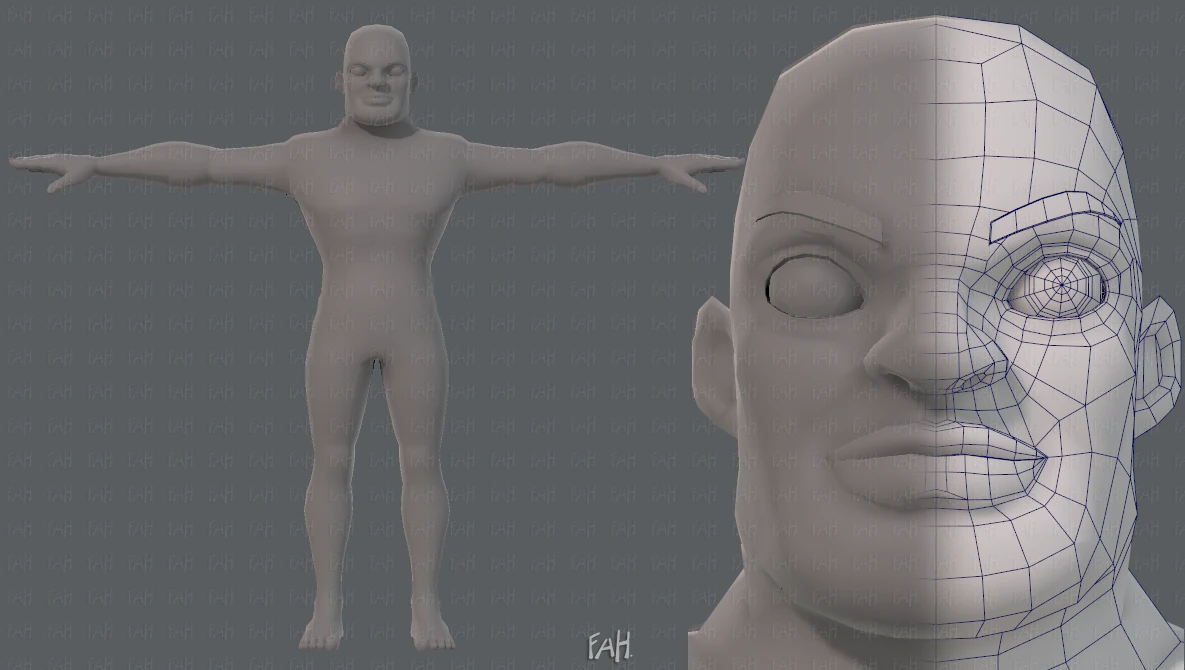 base mesh man character v07 3D Model .c4d .max .obj .3ds .fbx .stl .blend 