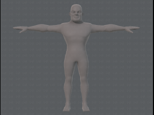 base mesh man character v07 3D मॉडल