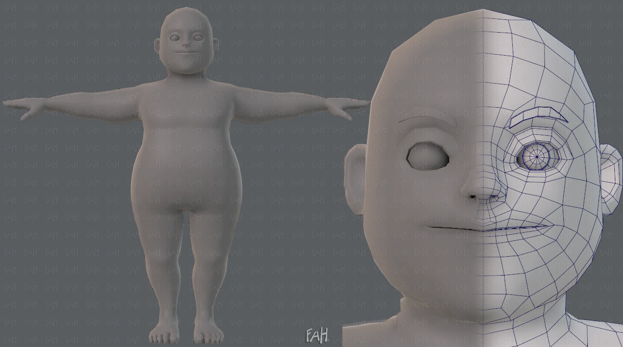 base mesh man character v08 3D Model .c4d .max .obj .3ds .fbx .stl .blend 