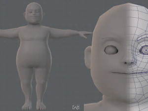 base mesh man character v08 3D Model