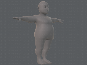 base mesh man character v08 Modello 3D