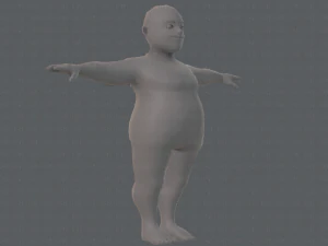 base mesh man character v08 3D Model