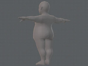 base mesh man character v08 3D Model