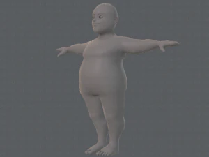 base mesh man character v08 3D Model