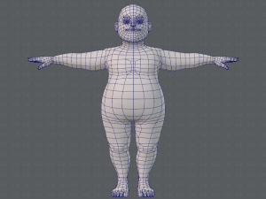 base mesh man character v08 Modello 3D