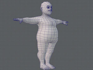 base mesh man character v08 3D Model