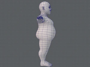 base mesh man character v08 3D Model