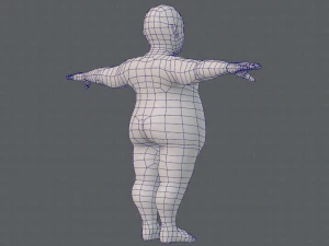 base mesh man character v08 3D Model