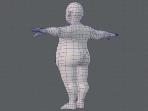 base mesh man character v08 3D Model