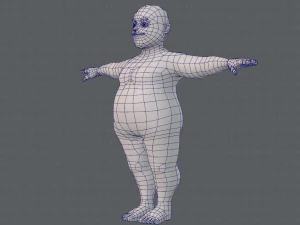 base mesh man character v08 3D Model