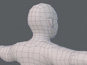 base mesh man character v08 3D Model