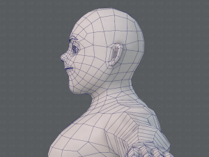 base mesh man character v08 Modello 3D