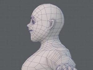 base mesh man character v08 3D Model
