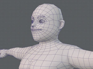 base mesh man character v08 3D Model