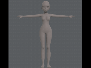 base mesh woman 09 3D मॉडल
