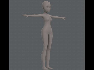 base mesh woman 09 3D मॉडल