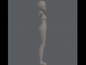 base mesh woman 09 3D मॉडल