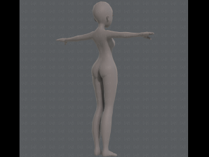 base mesh woman 09 3D मॉडल