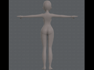 base mesh woman 09 3D मॉडल