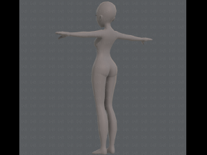 base mesh woman 09 3D मॉडल
