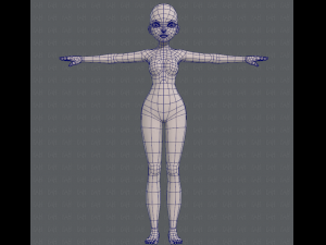 base mesh woman 09 3D मॉडल