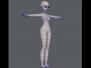 base mesh woman 09 3D मॉडल
