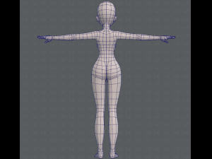 base mesh woman 09 3D मॉडल