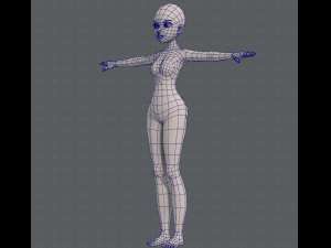 base mesh woman 09 3D मॉडल