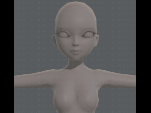 base mesh woman 09 3D मॉडल