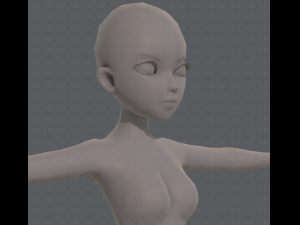 base mesh woman 09 3D मॉडल