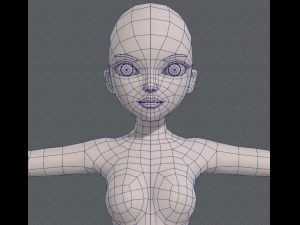 base mesh woman 09 3D मॉडल
