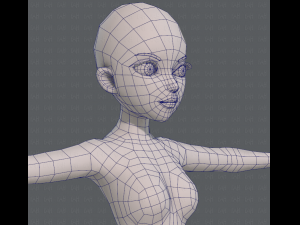 base mesh woman 09 3D मॉडल