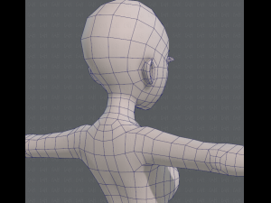 base mesh woman 09 3D मॉडल
