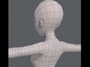 base mesh woman 09 3D मॉडल