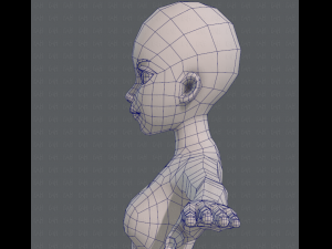 base mesh woman 09 3D मॉडल