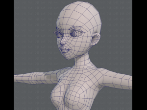 base mesh woman 09 3D मॉडल