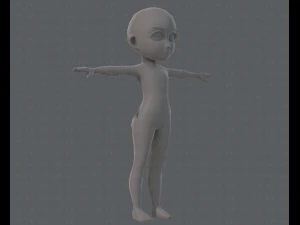base mesh girl characterv03 3D Model