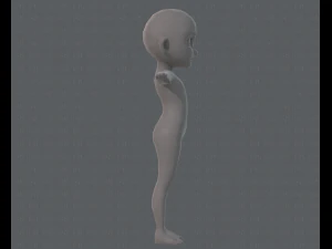 base mesh girl characterv03 3D Model